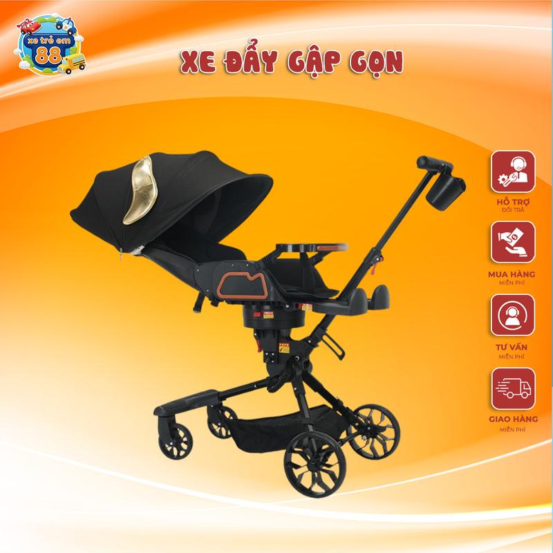 Xe đẩy 2 chiều 3 tư thế cho bé V9 bản cải tiến kèm bàn ăn,dễ dàng gấp gọn Kem xe dayem Beige Có thể gập lại hợp kim nhôm đen cao cấp xe đẩy  chilux xe  đẩy Black Điều chỉnh được kinderkraft  xe đẩy  able xe  đẩy v9  bamboo life xe  đẩy vinng q7