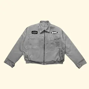 jaket Work Jaket Boxy - Jaket Crop "Senapati" Unisex - Abu