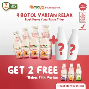 [BUY 4 GET 6] Fitmeup Botanical Drink Variant Relax - Kombinasi Buah Persik & Bunga Chamomile