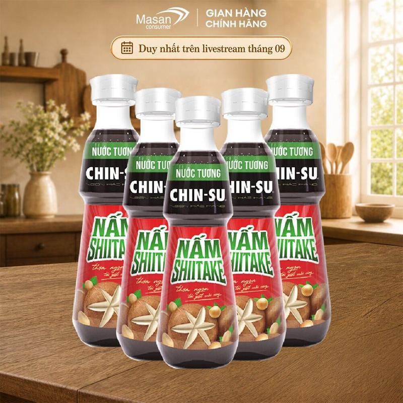 Combo 5 Nước tương CHIN-SU Tỏi ớt 330ml