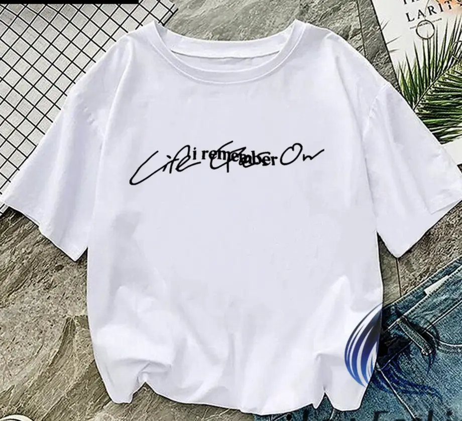 KAOS LIFE I REMEMBER ON bahan babyterry good quality//kaos daily