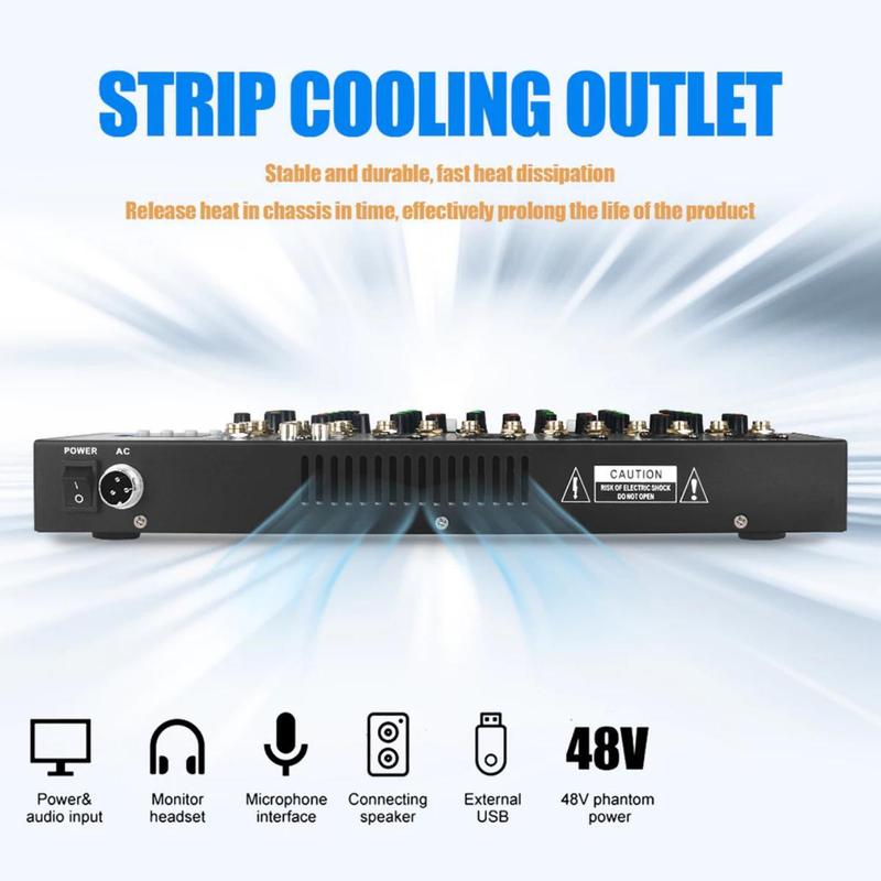Product Introduction of Yamaha USB 7 Saluran Console Pencampuran Bunyi dengan Mixer Rekod Bluetooth untuk KTV Stage Amplifier Audio Compact Plug Smartphone Recording Wireless Bass Subwoofer mixer  4 channel 1