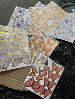 Product Review of Bronzing Smudged Butterfly paper decorations (bouquet, cake, card) from S**n 0