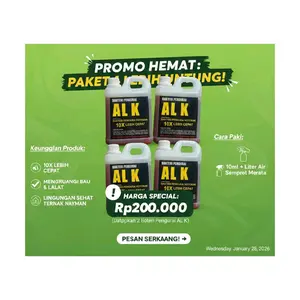 PAKET 4 PCS AL K PENGURAI BAKTERI 1 LITER MENGURANGI BAU KANDANG