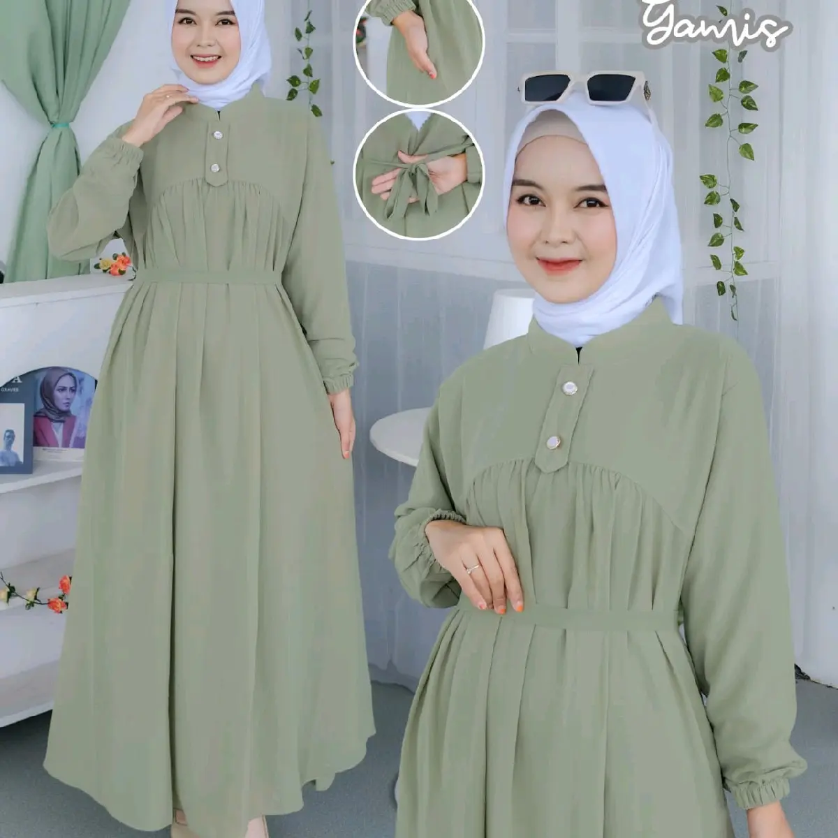 gamis ceruty babydoll premium mewah fashion wanita