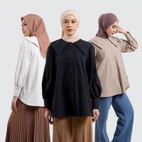 Gambar [NEW ARRIVAL] Dauky Tunik Atasan Wanita Terbaru M Tunic Wide Collar - Bone, S dari Dauky Fashion Kota Bandung 1 Tokopedia
