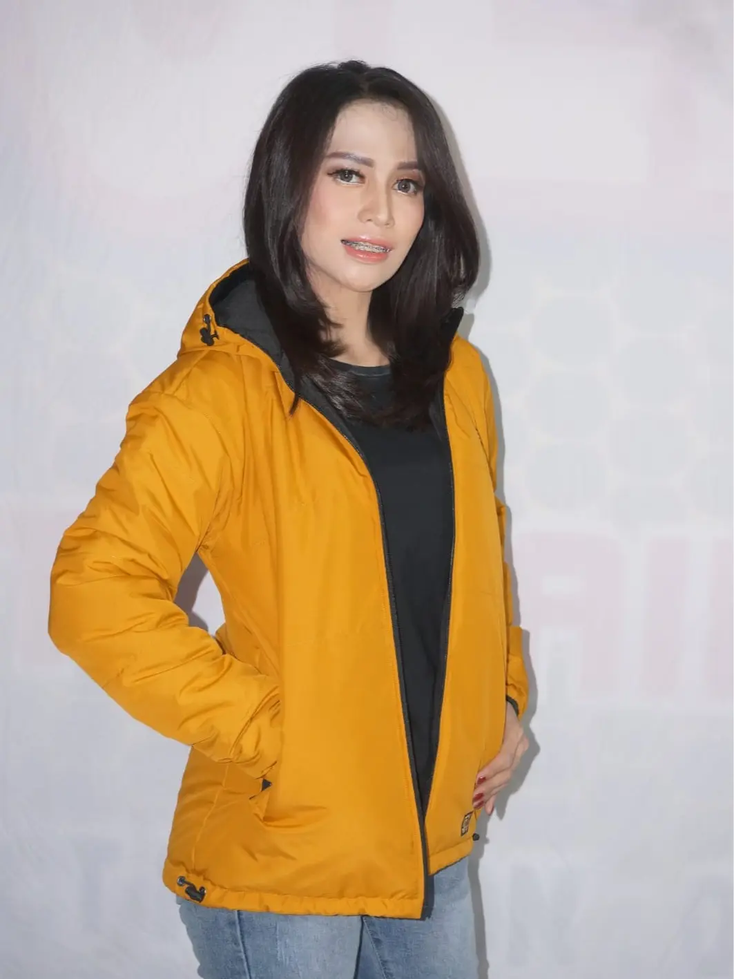Jaket Winter REFAYO Pria Wanita Outdoor Waterproof Windproof - Kuning Mustard Sport