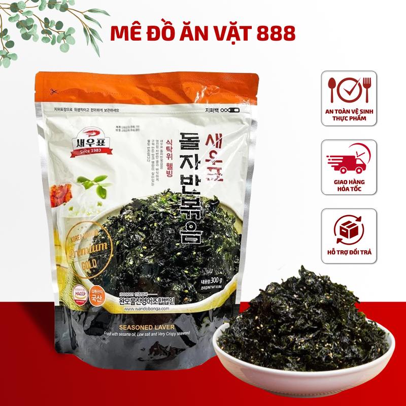 Rong Biển Trộn Cơm, Lá Kim Vụn Có Vừng Gói 300g Ăn Liền, Vị Đậm Đà, Thơm Ngon Chuẩn Hàn