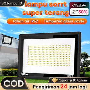 【Garansi 10 tahun】super terang Lampu Sorot led Ready Stock 500W panggung lampu taman led flood light putih tahan air luar ruangan Tegangan listrik aman Hemat listrik