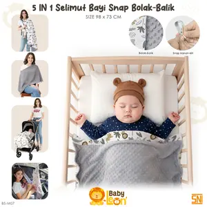 BABY LEON 5in1 Selimut Bayi Multifungsi Selimut Bayi Baru Lahir Selimut Tidur Bayi Baru Lahir Alas Tidur Bayi BS-M07