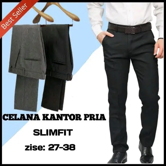 CELANA FORMAL PRIA WOLL EXCLUSIF UKURAN 27-38 Slim-fitting