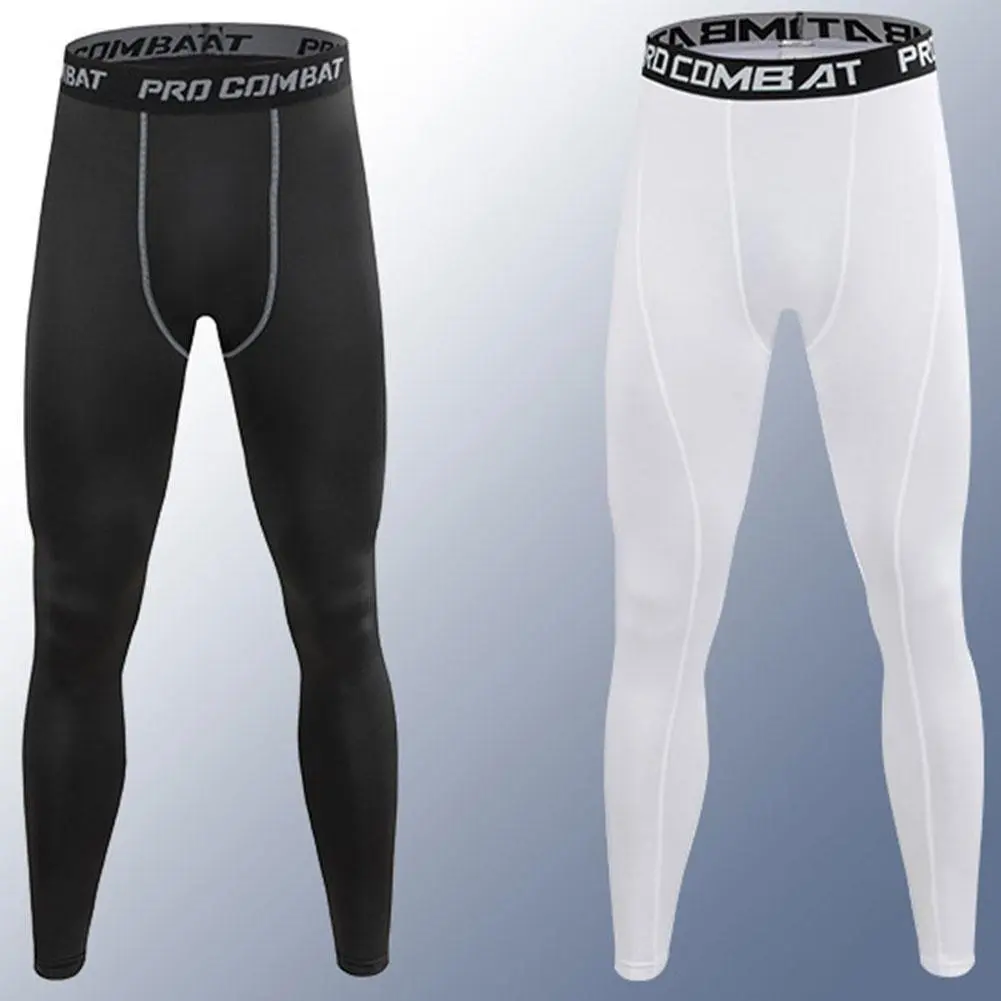 50-110kg Men's Pro Combat Compression Pants Tights Cropped Pants Sports Leggings Training Running Fitness Men's Sports Tights