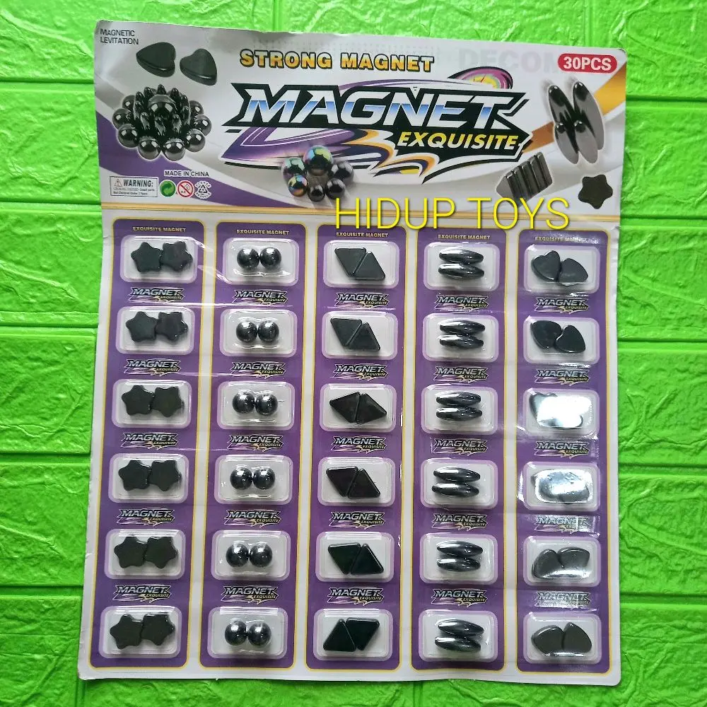 Hidup Toys Magnet Exquisite 30PCS - Magnet Kuat untuk Mainan Anak-anak - Mainan Edukasi dan Hiburan