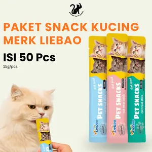 Snack Kucing Paket 50 pcs Liebao Makanan Kucing Ishtar MIXI Peien Meo Catchoize Royal canin Wetfood Dryfood Makanan Anabul - Minara Cats Supply