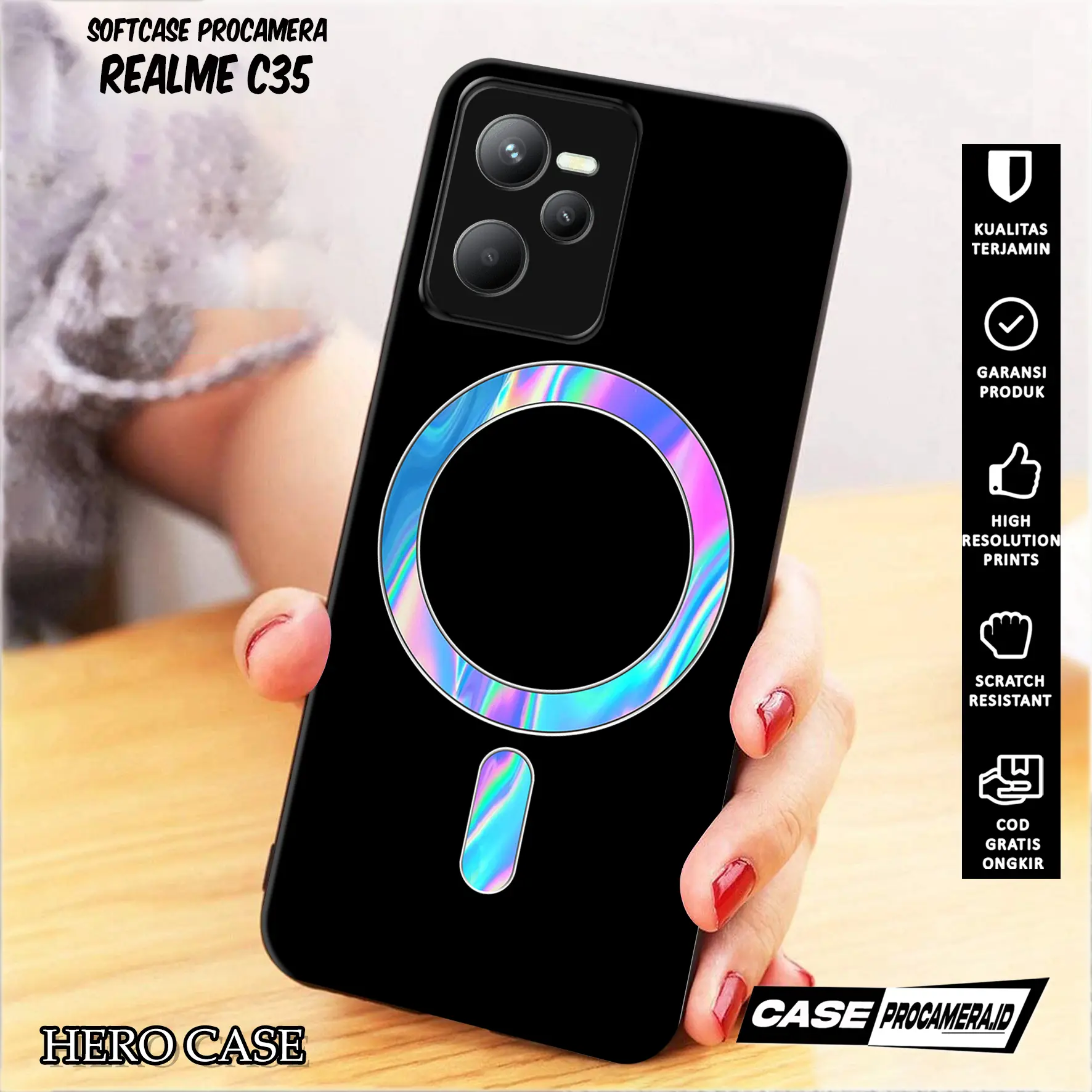 Case For REALME C35 - casing REALME C35 Wallpaper - Case Custom - Case Pro Camera - Softcase - Kesing - Hardcase Premium Glosy 2D - Softcase Glass - Softcase Glosy - Hero Case Cassing Silikon Glossy