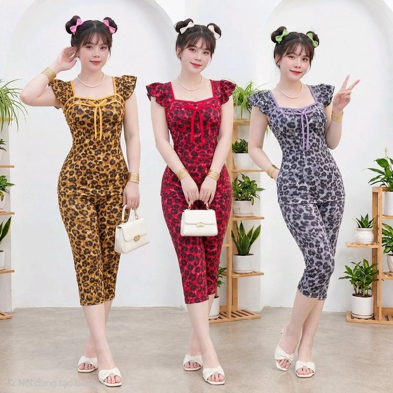 [Quần lửng] bộ thun aty cổ vuông tay cánh tiên quần lửng đủ size12345 bộ;thun;set bộ