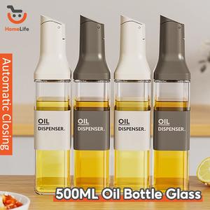 500ML Oil Dispenser Bottle Glass Automatic Opening For Seasoning  Oil/Vinegar/Soy/Sauce bottle