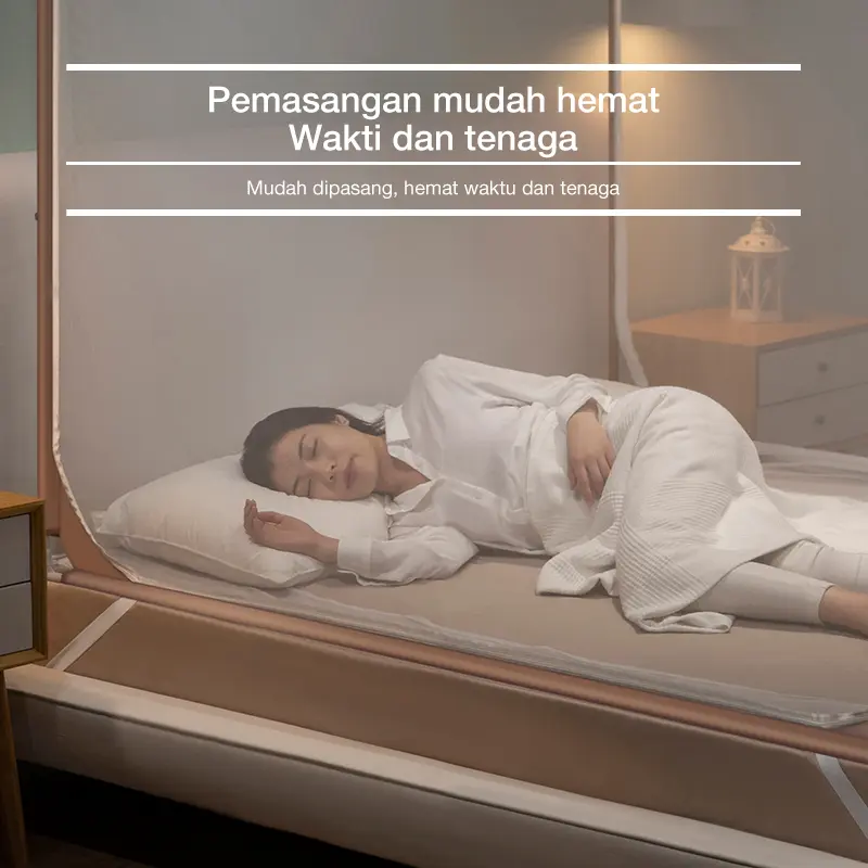 Medoga Kelambu Minimalis Simpel Anti Jatuh Anti Nyamuk Anak Bayi Dewasa Tidur Bedrail 120x200 180x200 6