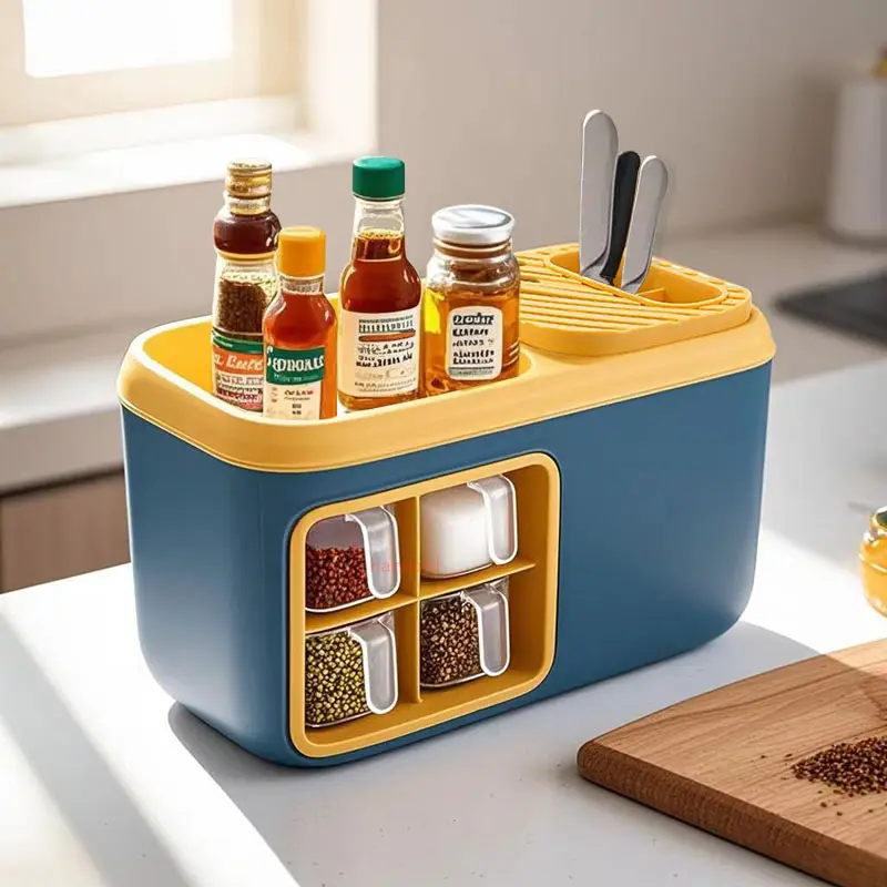 Rak Dapur Serbaguna Rak Penyimpanan Bumbu Dapur Multifungsi Kitchen Shelf 6 Laci Multifungsi 1