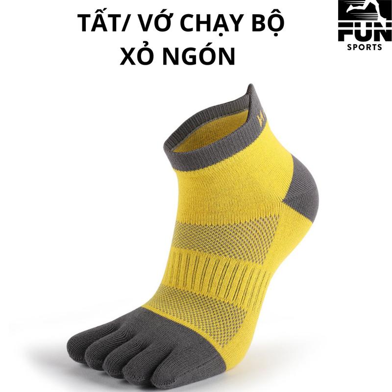  Tất Vớ Chạy Bộ Xỏ Ngón Đạp Xe Thể Thao Nam Nữ Cotton Thoáng Khí Chống Trơn Trượt Chính Hãng 
