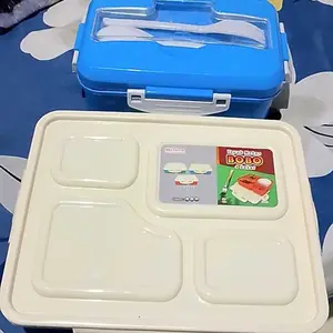 (COD) Kotak Makan Bobo 4 Sekat Anti Tumpah - Lunch Box Murah BPA Free Food Grade - Kitchenware