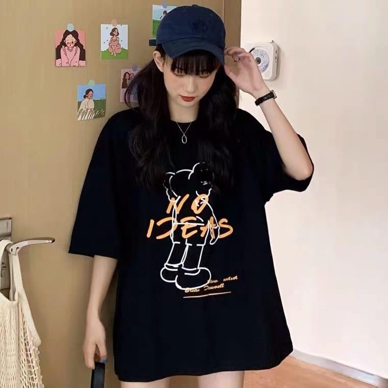 Kaos Oversize Wanita No Ideas  - CM Store - Atasan Lucu Baju Katun 2
