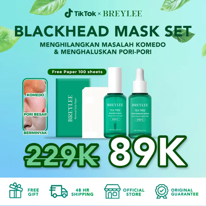 [LIVE] [ROAD TO PAYDAY] BREYLEE Blackhead Remover Mask Step 1 - Pengangkat Komedo Masker Hidung (17ml) 1