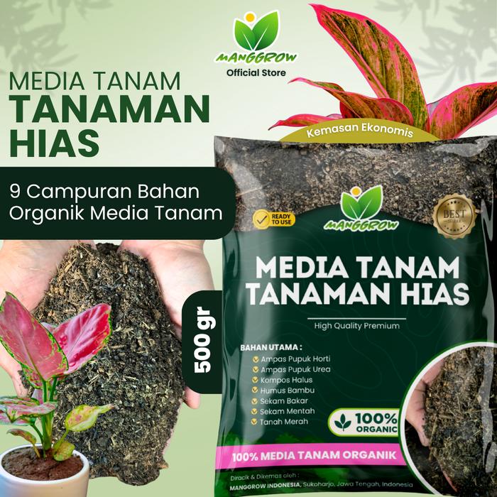 Gambar [MANGGROW] MEDIA TANAM TANAMAN BUNGA HIAS 500gr | Potting Mix 9 Bahan Organik • pH 6,5 • Siap Pakai Bunga Bambu. Sebagai Pupuk & Penyubur Tanah Jamur Merah - 500 gram dari Manggrow Official Shop Kab. Sukoharjo Tokopedia