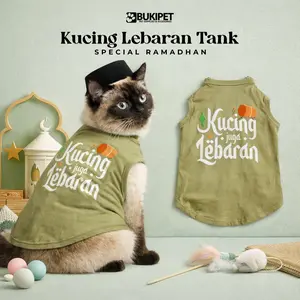 Baju Kucing dan Anjing Aksesoris Hewan Lucu - Kucing Lebaran