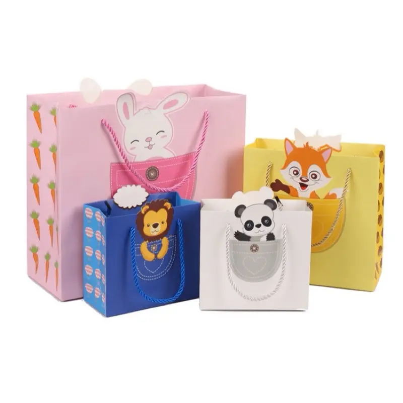 GOODIE BAG ULTAH ANAK MOTIF CUTE ANIMAL TAS PAPER BAG BINGKISAN ULANG TAHUN ANAK TAS SNACK JINJING KOTAK KADO PERLENGKAPAN BIRTHDAY TAS SOUVENIR HAMPERS ULTAH 0