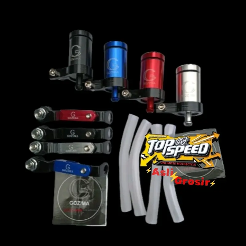 Paket Variasi 2item Tabung Minyak Rem Model Pen'iss Cnc Plus Breket Tabung Minyak Rem Cnc Full CNC Plus Selang And Breket Selang Universal Semua Motor 4
