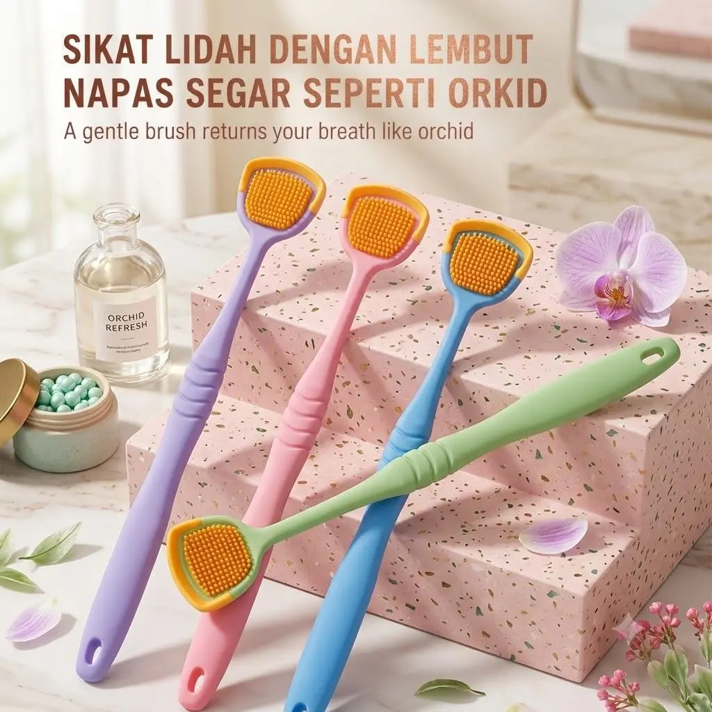 Sikat Pembersih Lidah / Sikat Perawatan Mulut Menghilangkan Bau