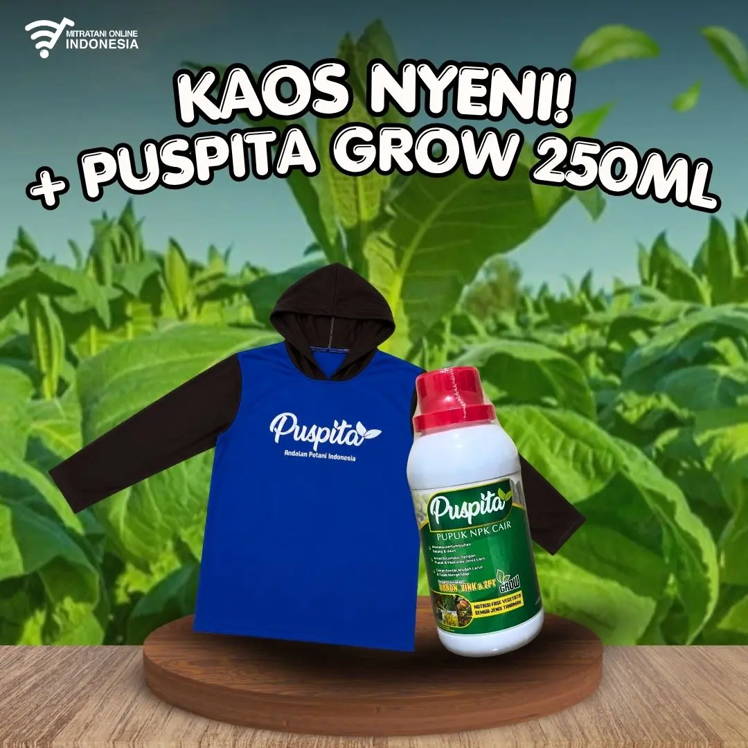 kaos pertanian tebal dan berkualitas bonus pupuk daun puspita grow 250ml