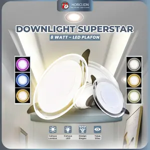 8W HORICI LAMPU DOWNLIGHT LED / LAMPU PLAFON LED MODEL SUPER STAR 3 WARNA LAMPU LED KAMAR AESTHETIC