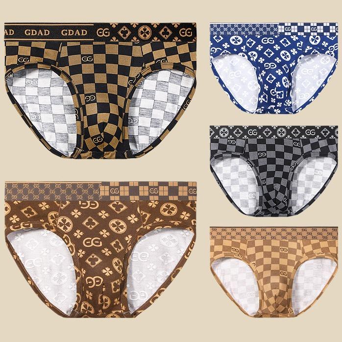 【GDAD Combo 3 Quần lót nam tam giác chất liệu modal ngăn lót kháng khuẩn dây đai co giãn cao Bộ quà tặng nam