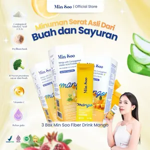 【3 BOX】FIBER DRINK JUS MANGO MINUMAN SERBUK RASA MANGGA