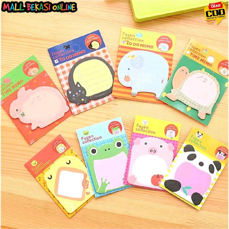 (3pcs) Sticky Notes Bentuk Animal Kartun Stationery Motif Lucu Ukuran ...