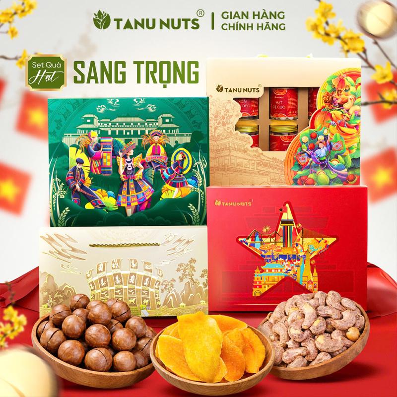  Set quà tặng TANU NUTS set quà hạt dinh dưỡng các loại sang trọng quà tặng doanh nghiệp quà tặng gia đình bạn bè người thân Food Ăn Vặt Snack 