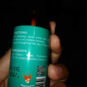 Pharmacie Organi.co Deodoran Tawas Spray Organik 60ml BPOM NA18250901192 Penghilang Bau Badan Ketiak Alami Anti Bacterial - Black