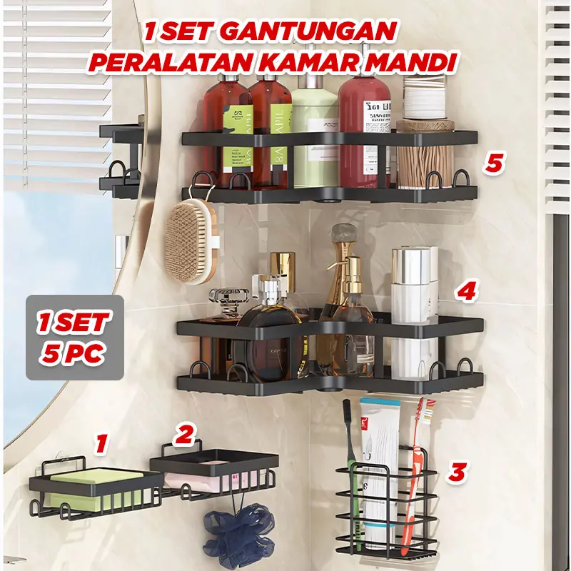 Gantungan Rak Kamar Mandi Stainless Berkualitas Peralatan Dapur Rak dinding dapur  minimalis untuk menyimpan bumbu, botol, atau peralatan masak/ Gantungan baju  serta jepitan kaos kaki / Segala jenis rak  tempel Serbaguna