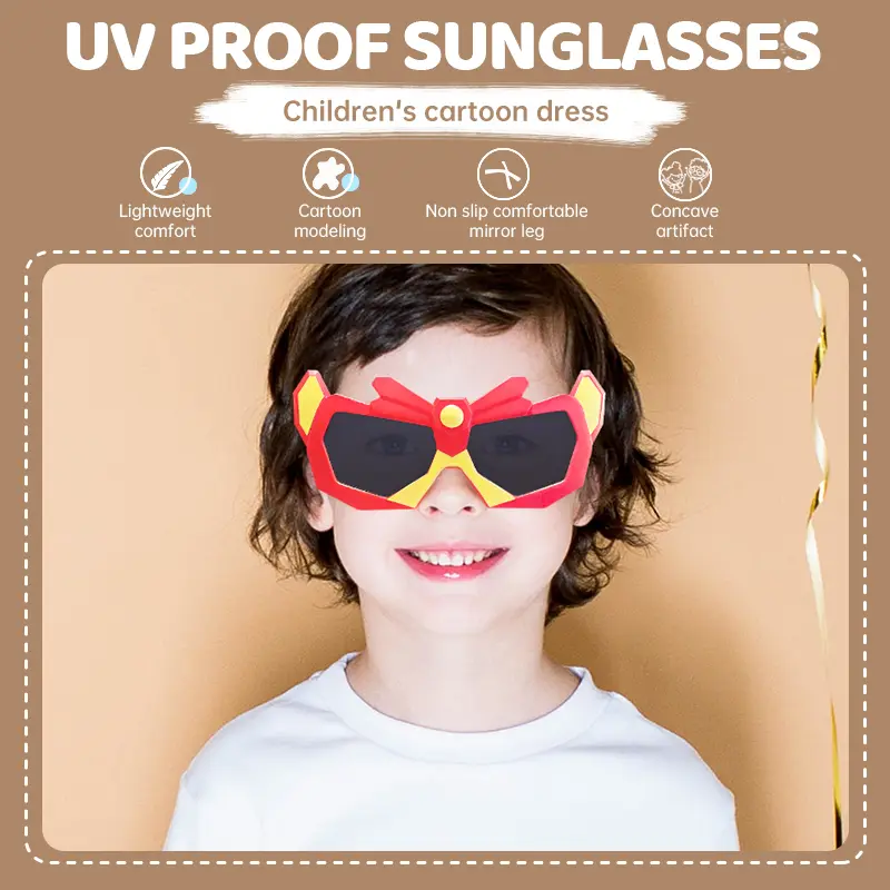 Children's Sunglasses Polygonal Cartoon Boys' Sunglasses for Touring Party 7