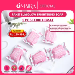 [FLASH SALE] [ISI 5 PCS] OMAIRA Lumiglow Brightening Soap Dengan kandungan 10% Niacinamide