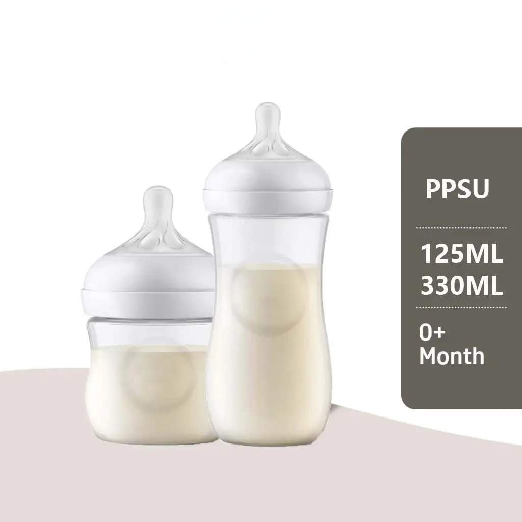 Botol Bayi Cocok Untuk Natural Botol 5.5CM Wide Neck 125ML / 330ML PPSU Nipple Plus Botol BPA Free Putih Merah Bottle