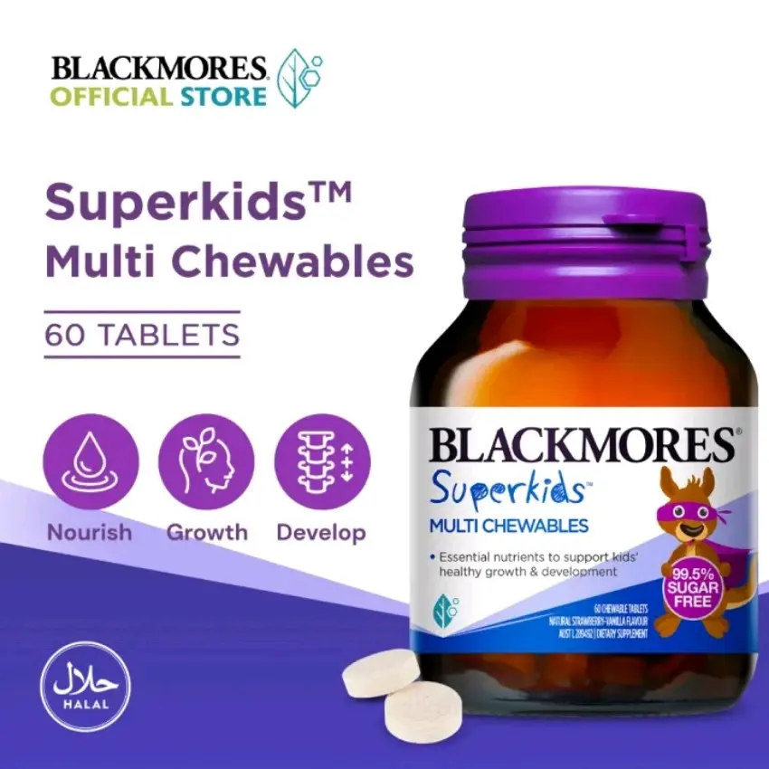 BLACKMORES Superkids MULTI [60 Tablets] CHEWABLES Health Care SUPPLEMENT Healthcare