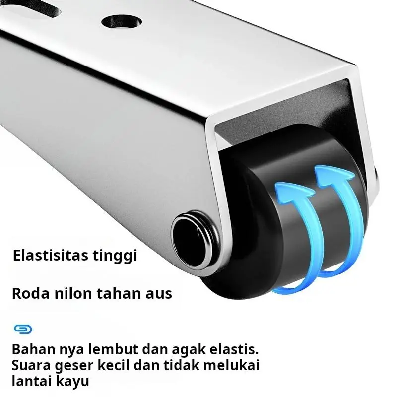 【beli satu gratis satu】Katrol track pintu geser katrol vertikal miniatur furnitur vertikal bantalan beban ponsel nilon penyangga universal pintu stabil kendur 3