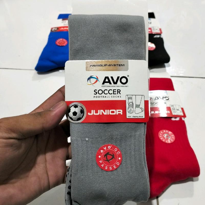 Kaos Kaki Anti Slip Sepak Bola Anak Avo - Pilihan Warna: Hitam, Putih, Merah, Orange, Abu, Biru 1