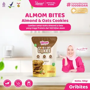 ALMOM COOKIES - Camilan Sehat Almond & Oats sebagai Nutrisi Alami | Gluten Free - Vegan Friendly