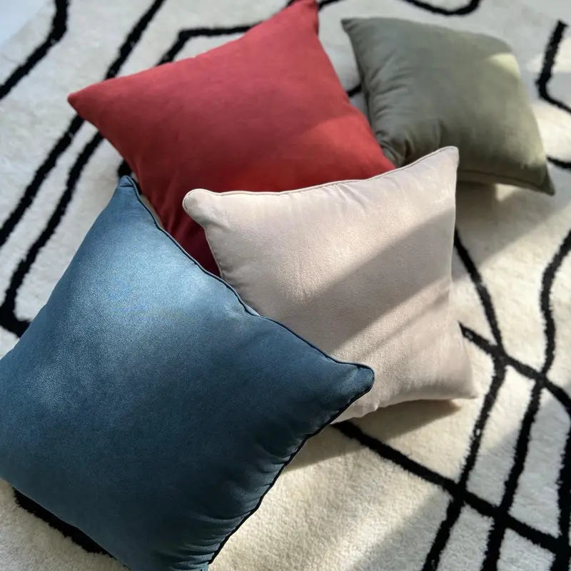 Bantal Sofa Suede KUSSHON 45x45 dengan Sarung dan Bantal - Termasuk Isi dan Sarung 0