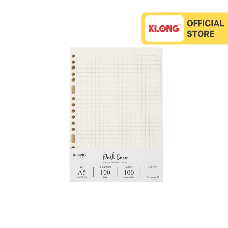 Ruột sổ còng Dash Caro Smart Leaf KLONG A5 100 76 - 100 tờ 200 trang ; MS: 520