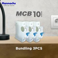 Gambar Hannochs - MCB 1Phase 10A Paket Isi 3pcs dari Hannochs Official Kab. Tangerang 1 Tokopedia